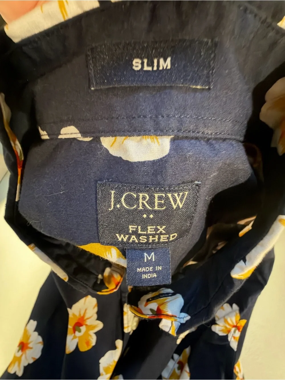 J.Crew Flex Washed Men’s Slim Fit Floral Button Down Shirt Medium T102